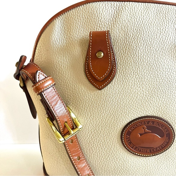 DOONEY & BOURKE Leather Crossbody or Shoulder Bag, White and Brown - Picture 4 of 13